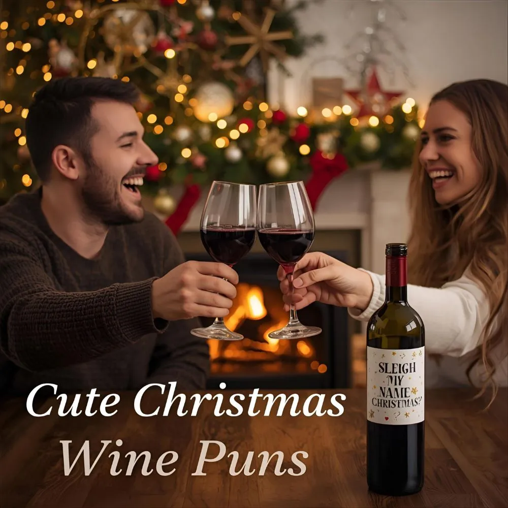 Cute Christmas Wine Puns