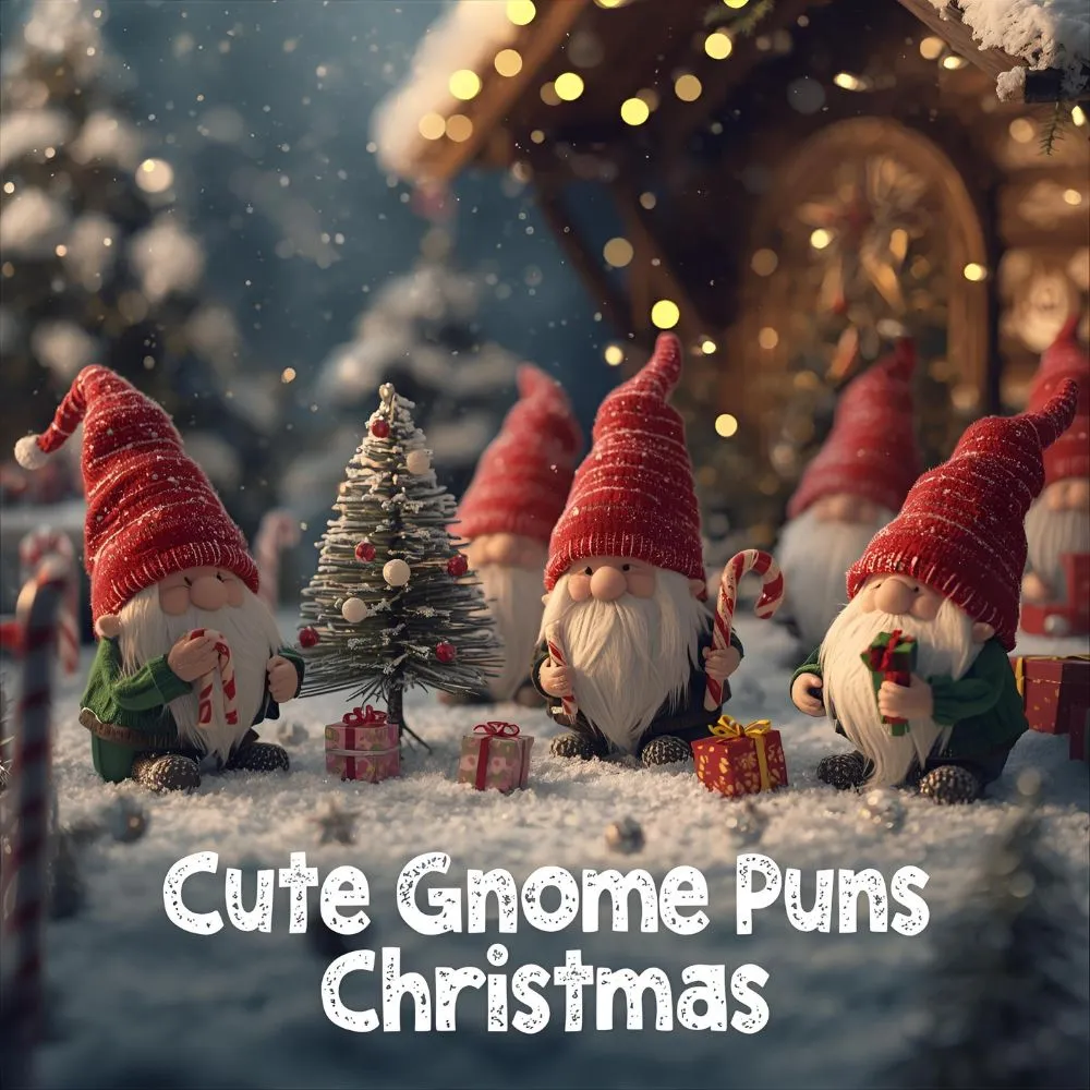 cute Gnome Puns Christmas 
