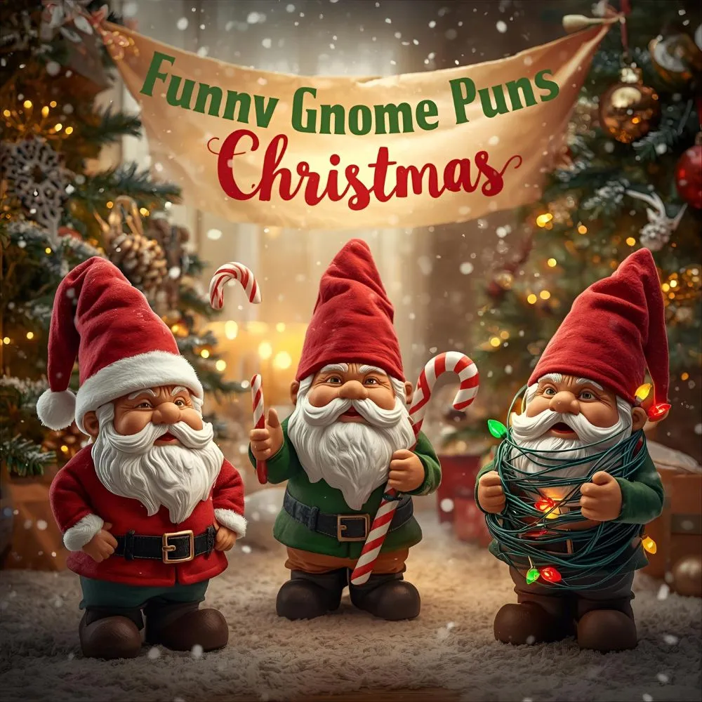 Funny Gnome Puns Christmas