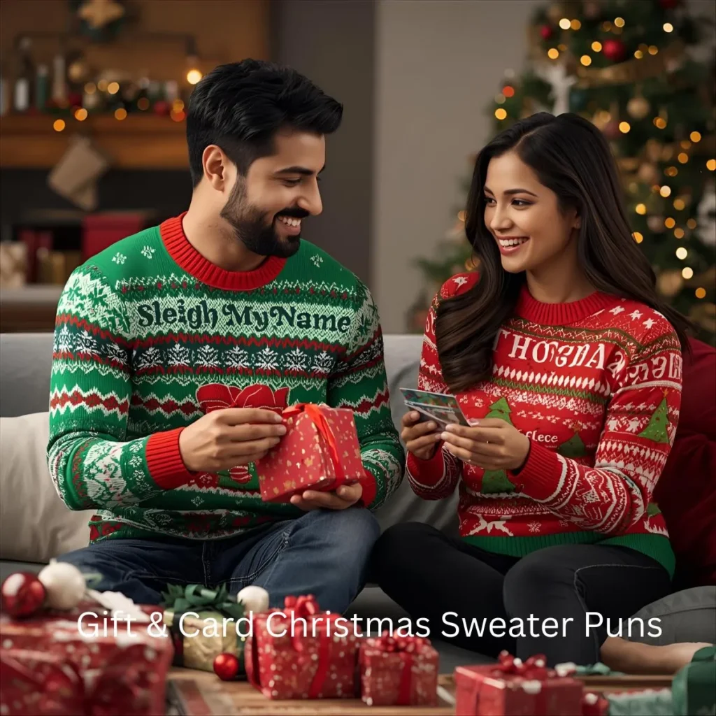 Gift & Card Christmas Sweater Puns 
