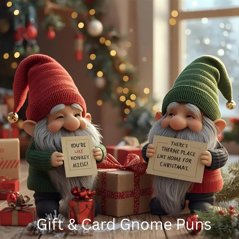  Gift & Card Gnome Puns