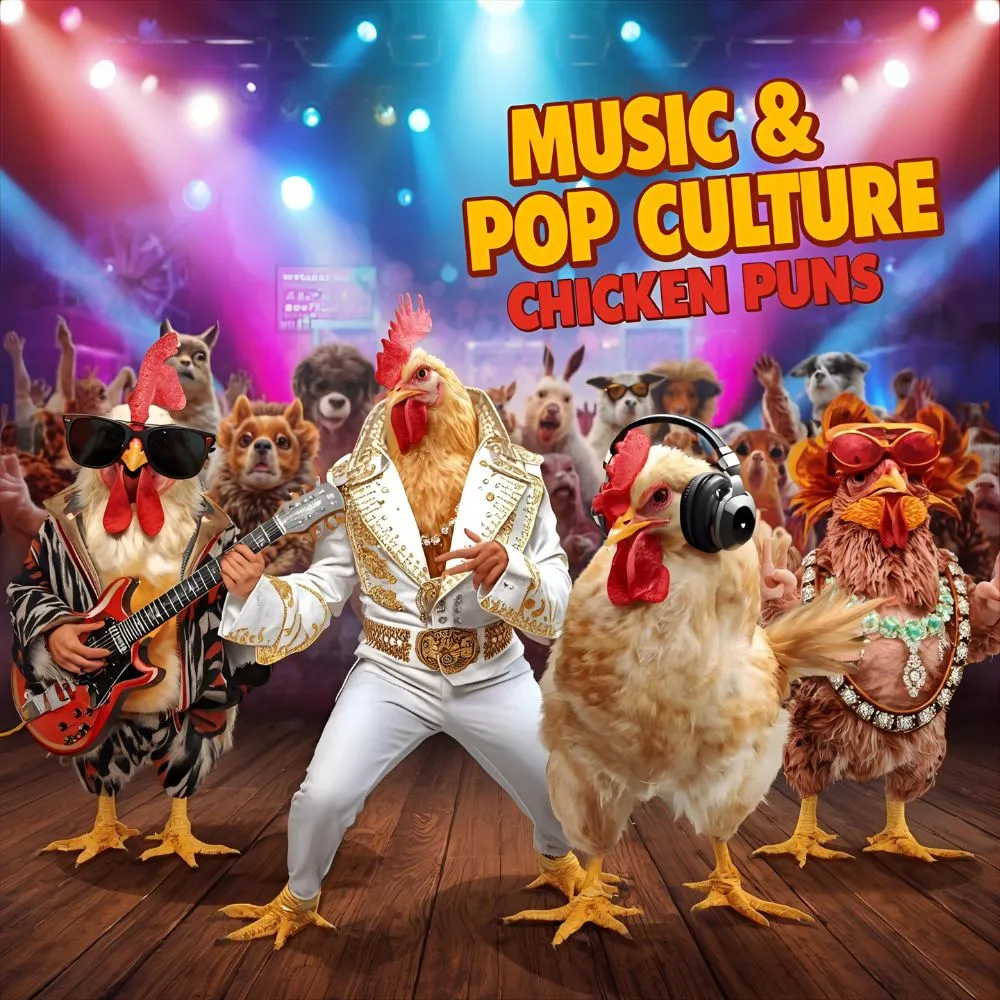 Music & Pop Culture Chicken Puns