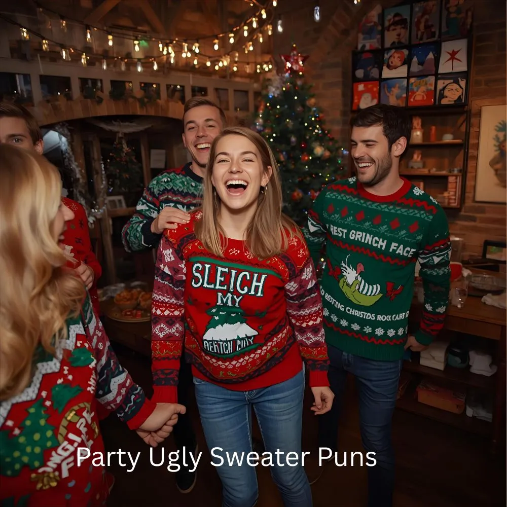 Party Ugly Sweater Puns 