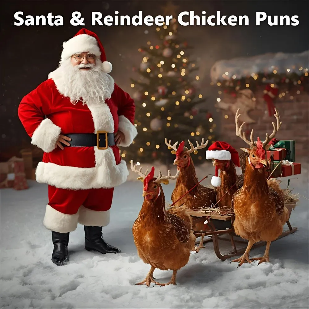  Santa & Reindeer Chicken Puns 