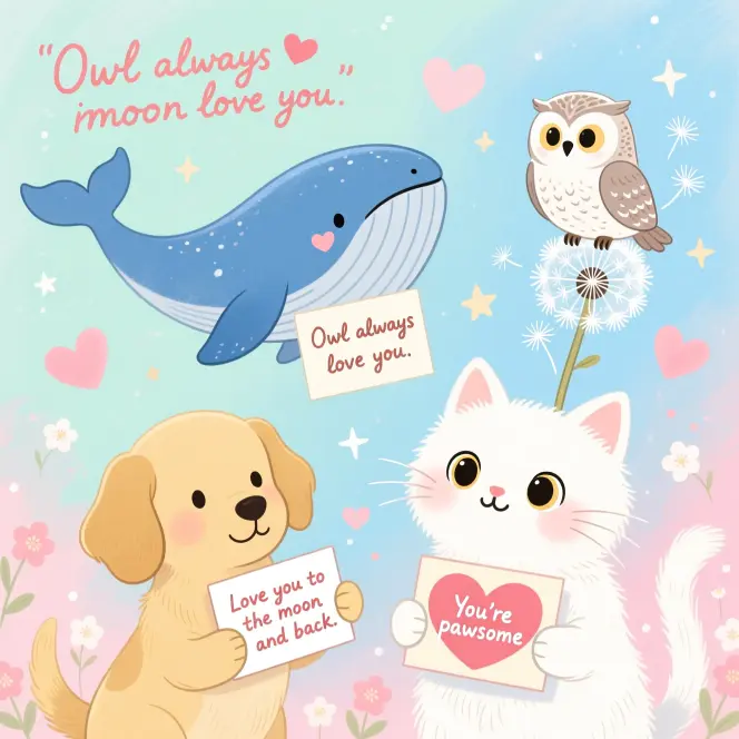  Animal Valentine Card Puns 
