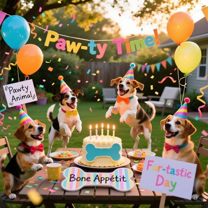 Birthday Party Dog Puns
