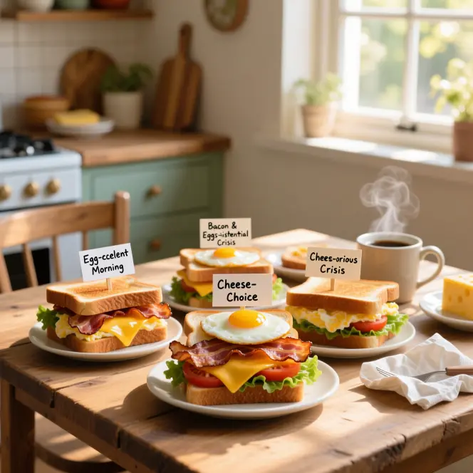 Breakfast Sandwich Puns