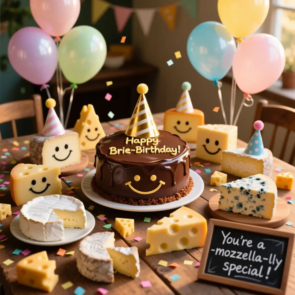 Clever Cheese Puns for Birthday Captions