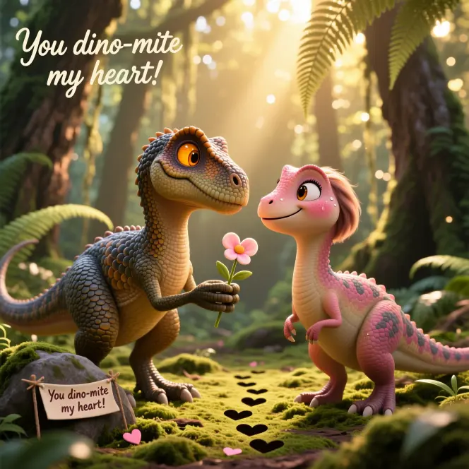 Cute Dino Love Puns