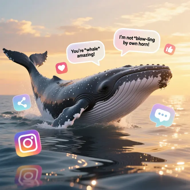  Instagram Whale Puns for Captions