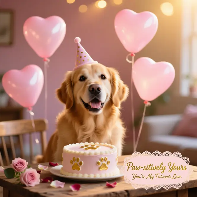 Romantic or Loving Dog Birthday Puns