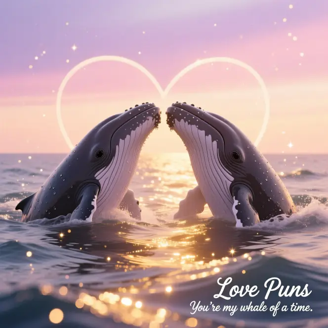 Romantic Whale Love Puns