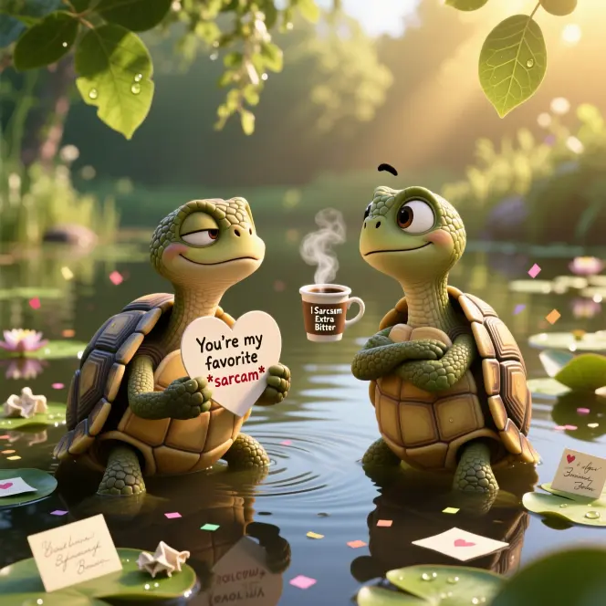 Sarcastic Turtle Love Puns