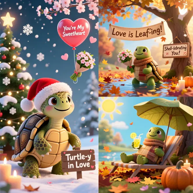 Seasonal & Holiday Turtle Love Puns