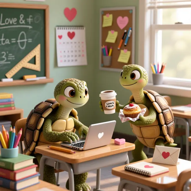 Work & School Turtle Love Puns