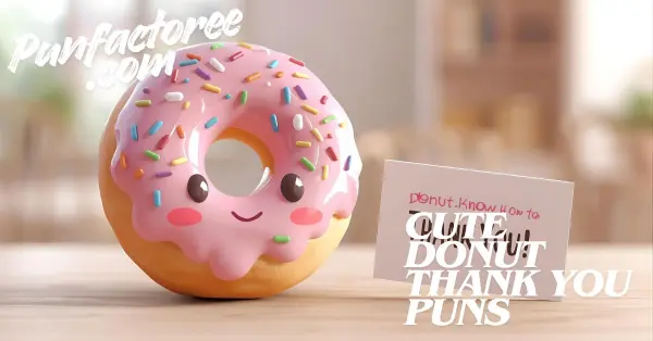 Cute Donut Thank You Puns 